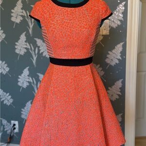 Ted Baker Orange and Black Mini Dress